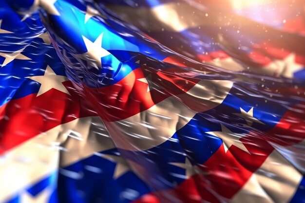 Abstrakter Hintergrund mit patriotischer amerikanischer Flagge
