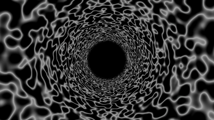 Foto abstrakter hintergrund mit psychedelischem tunnel