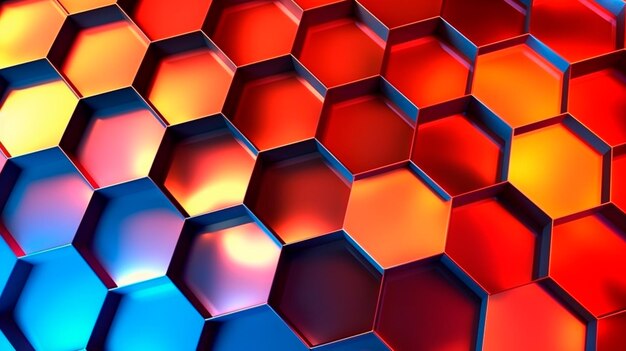 Abstrakter Hintergrund mit Sechsecken Generative KI