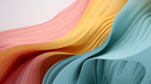 abstrakter Hintergrund mit welligen Linien und Regenbogenfarben