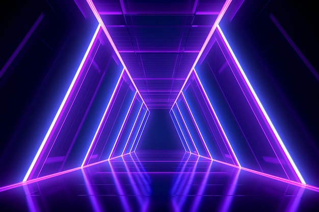 Abstrakter Hintergrund Neon Light Ultra Violet 3D-Design