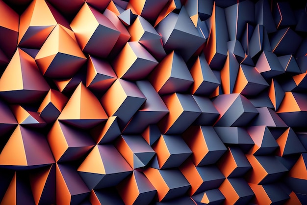 Abstrakter Hintergrund von 3D-Formen Generative KI