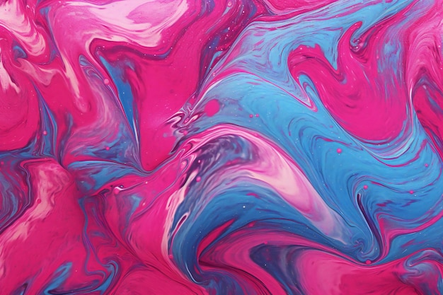 Abstrakter Hintergrund von Acrylfarbe in rosa und blauen Tönen Flüssigmarmor-Textur