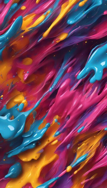 abstrakter Hintergrund von Acrylfarben in verschiedenen Farben in naher Nähe