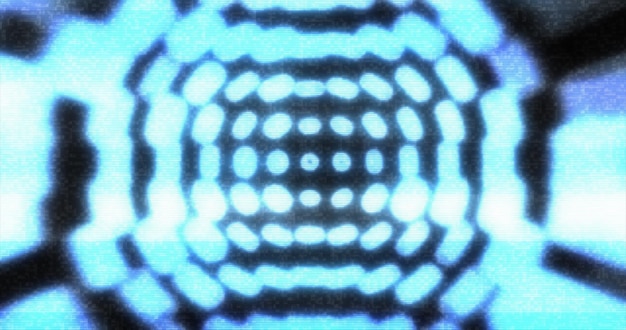 Foto abstrakter hintergrund von hellblau leuchtender energie magische radiale kreise von spiralförmigen tunneln gemacht