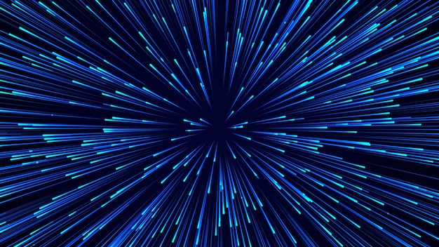 Abstrakter kreisförmiger Hintergrund Starburst-dynamische Linienmuster Abstrakter Datenfluss Hintergrund 3D-Rendering