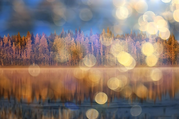 abstrakter Landschaftshintergrund Herbstsonne Blendung Unschärfe Bokeh, Sonnenhintergrund anzeigen