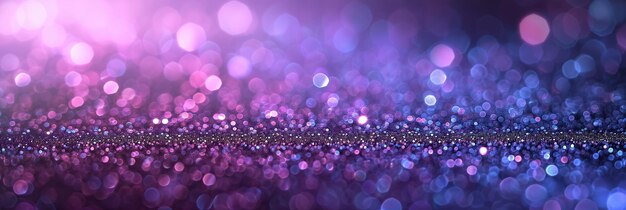 Foto abstrakter lila glitter bokeh-hintergrund mit lebendigen verschwommenen lichtern ideal für festliche oder luxuriöse des
