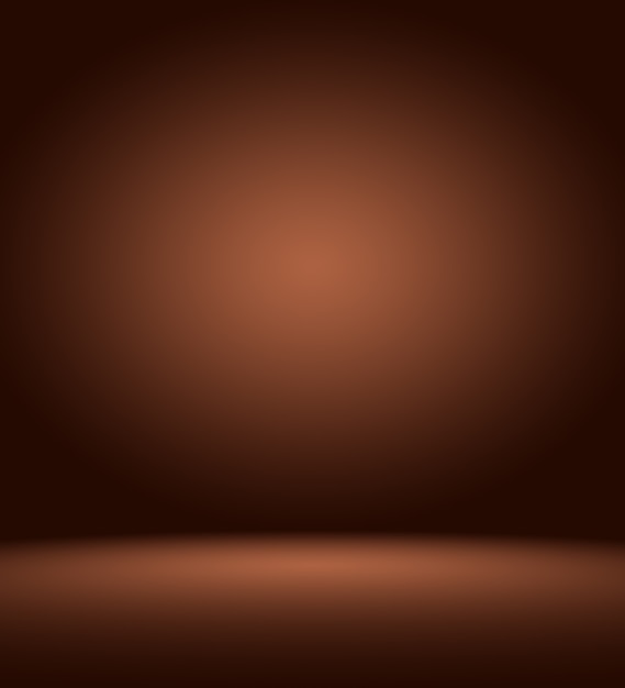 Abstrakter luxuriöser dunkelbrauner und brauner Farbverlauf mit brauner Randvignette, Studiohintergrund - gut als Hintergrundhintergrund, Brett, Studiohintergrund zu verwenden.