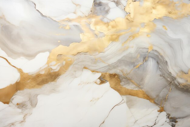 Abstrakter Marmor-Stein-Granit-Hintergrund mit weißer und goldener Textur für Design und Vorlage