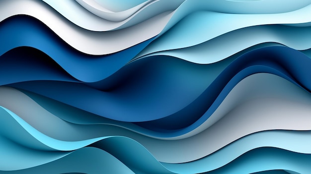 Abstrakter, mehrschichtiger Effekt, 3D-Papierschnitt-Hintergrund mit Farbverlauf, generative KI