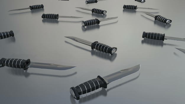 Abstrakter Messer-Hintergrund 3d Render