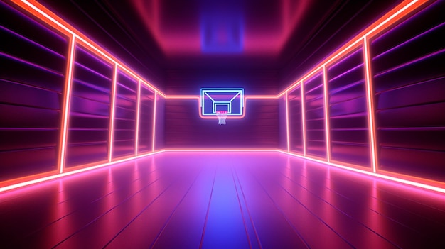 abstrakter Neonlicht-Hintergrund Generative KI