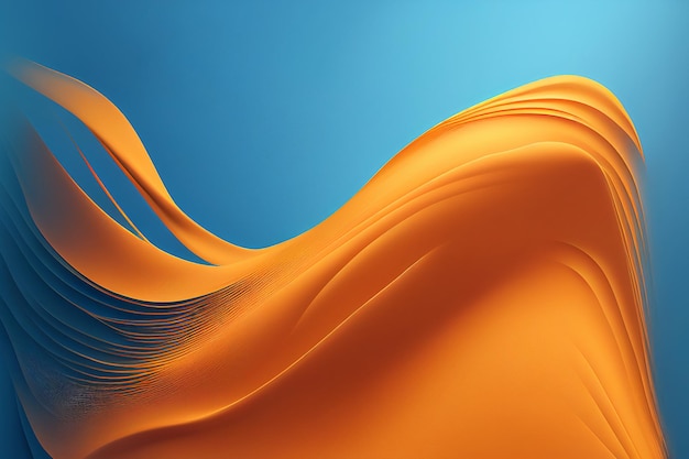 Abstrakter orange blauer Hintergrund für Banner Vorlage Tapete Poster elegant Website Wand generative ai