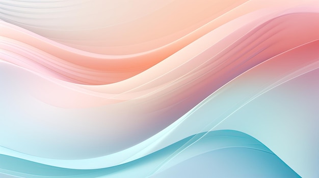 Abstrakter PC-Desktop-Hintergrund mit sanften Wellen und Linien in Pastellfarben