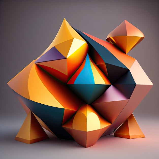 Abstrakter polygonaler Hintergrund 3D