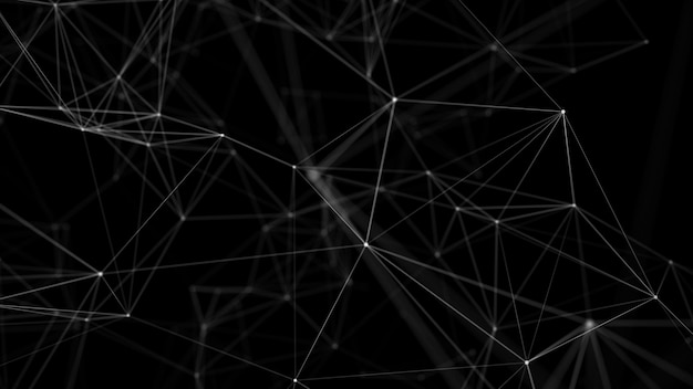 Abstrakter polygonaler Hintergrund mit verbindenden Punkten und Linien. Hintergrund der Verbindungstechnologie