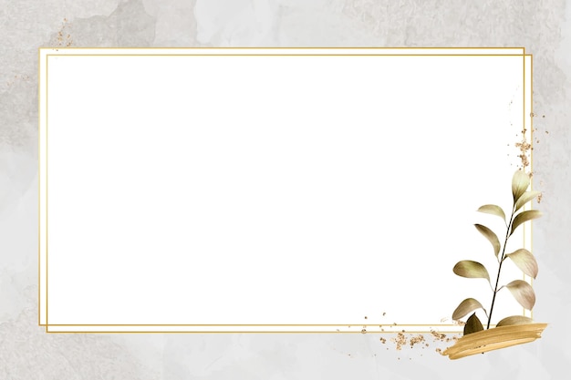 Abstrakter Rahmen png mit luxuriösem goldenem Blatt