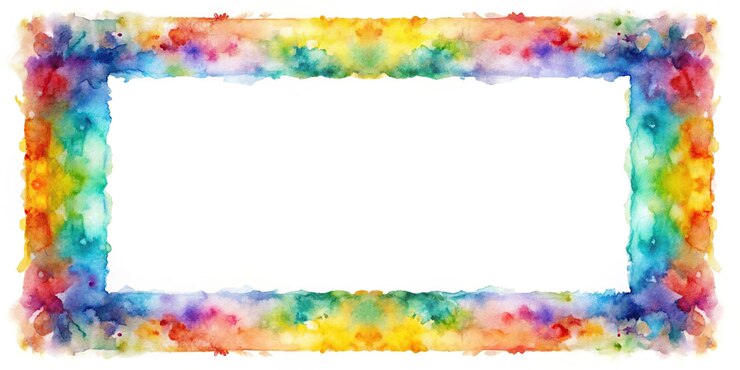 Foto abstrakter randrahmen mit weißem leerraum hintergrund aquarell-malerei-stil