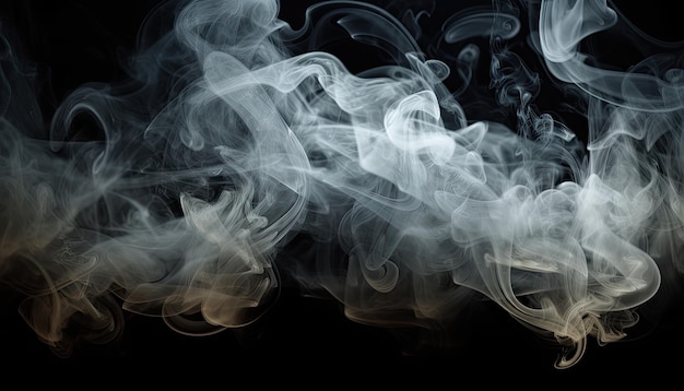 Abstrakter Rauch schwebt auf dem Hintergrund des Luftbanners. Generative KI