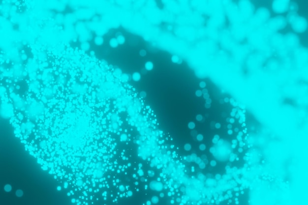 Abstrakter Renderhintergrund mit blauen Glitzerpartikeln