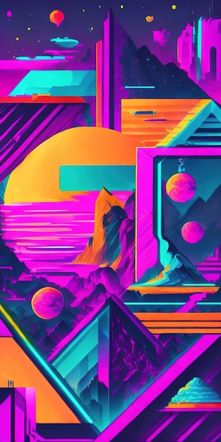 Abstrakter Retro-Hintergrund mit geometrischen Formen