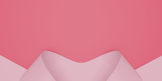 Abstrakter rosa Papierhintergrund. Modetrendige Kulisse. 3D-Illustration