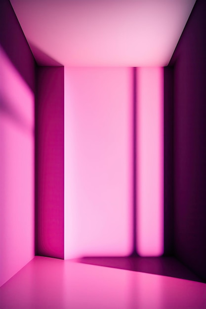 Abstrakter rosa Studio-Hintergrund für die Produktpräsentation Leerer Raum mit Blattschatten