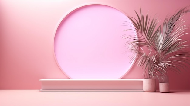 Foto abstrakter rosafarbener farbverlauf-studiohintergrund für die produktpräsentation. leerer raum mit schatten