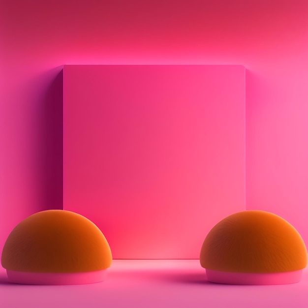 Abstrakter rosafarbener Studiohintergrund für die Produktpräsentation. Leerer Raum mit Schatten von Blättern