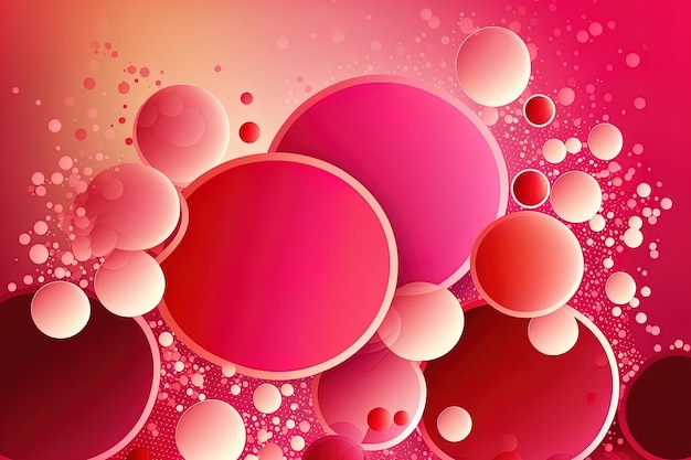 Abstrakter roter und rosafarbener Hintergrund mit Blasen