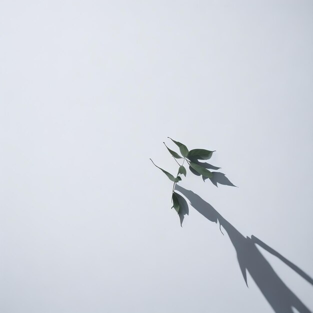 Abstrakter Schatten auf weißem Wandhintergrund Dunkler Schatten auf Weiß