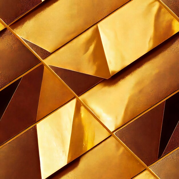 Abstrakter schöner goldener Hintergrund mit glatten Linien Luxuriöse Goldtextur, nahtlose Textur oder Muster, erstellt mit generativer KI