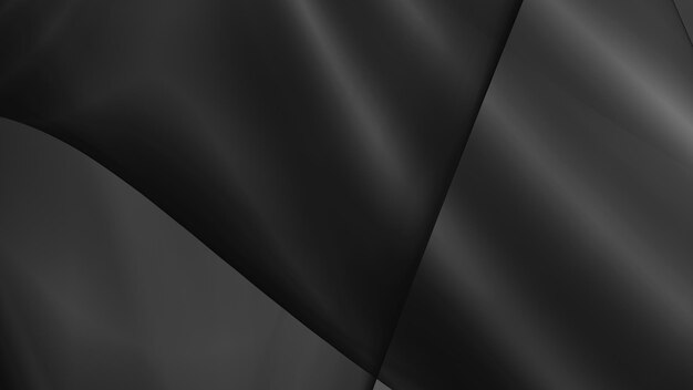 Abstrakter schwarzer Hintergrund mit glatten Linien in 3D-Darstellung für Posterkonzept