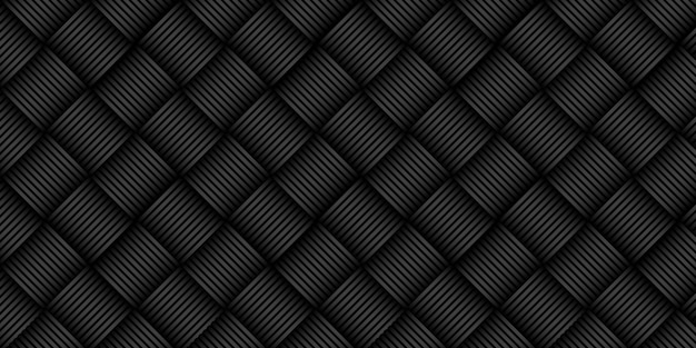 Abstrakter schwarzer Hintergrund mit Linienstreifenmuster. Dynamisches Tech-Grafik-Banner-Design. Vektor Unternehmenshintergrund