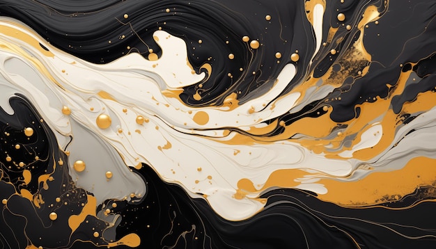 Abstrakter schwarzer Marmor-Hintergrund mit goldenen Spritzen schwarzer luxuriöser Hintergrund