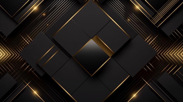 Abstrakter schwarzer und goldener Luxus-Hintergrund