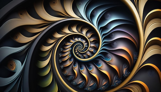 Abstrakter spiralförmiger Hintergrund Generative KI
