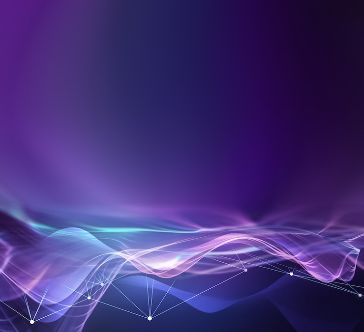 Foto abstrakter technologiehintergrund mit blauen und violetten tönen