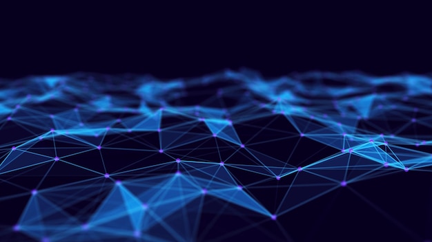 Abstrakter Technologiehintergrund Netzwerkverbindungsstruktur Wissenschaftlicher Hintergrund Big Data digitaler Hintergrund 3D-Rendering