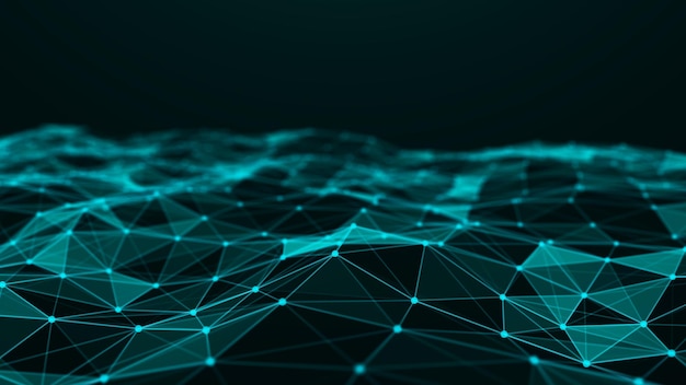 Abstrakter Technologiehintergrund Netzwerkverbindungsstruktur Wissenschaftlicher Hintergrund Big Data digitaler Hintergrund 3D-Rendering