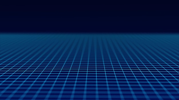 Abstrakter Technologierasterhintergrund Netzwerkverbindungsstruktur 3D-Rendering