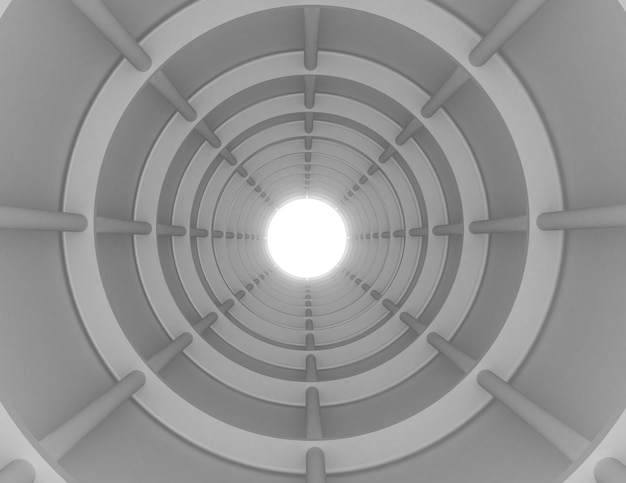 Abstrakter Tunnel 3D gerenderte Darstellung
