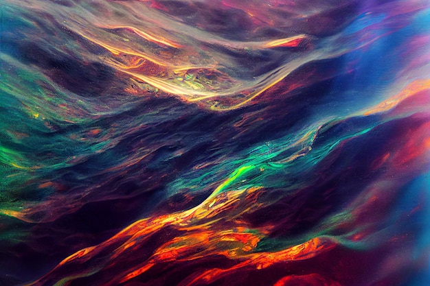 Abstrakter und Musterhintergrund in intensiv schillernden LichtfarbenVerschwommene abstrakte Moderne farbige holografische Hintergrund im Stil der 80er Zerknitterte irisierende Folie echte TexturSynthwaveVaporwave-Stil