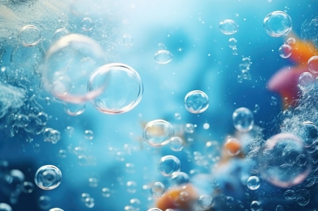 Abstrakter Unterwasser-Hintergrund mit Luftblasen