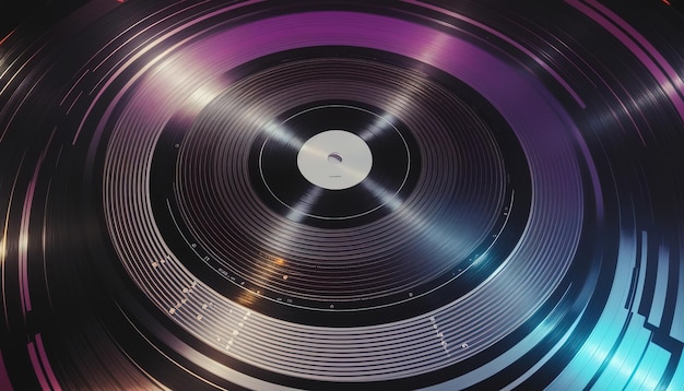 Abstrakter Vinyl-Musikhintergrund, generative KI
