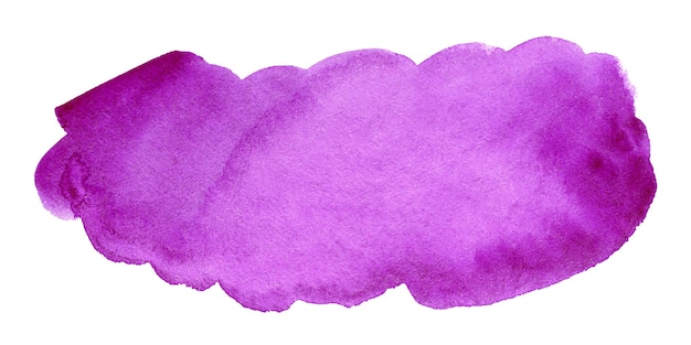 Abstrakter violetter Aquarellhintergrund Hand gezeichneter Aquarellfleck Violettes künstlerisches Gestaltungselement für Fahnenschablonendruck und -logo