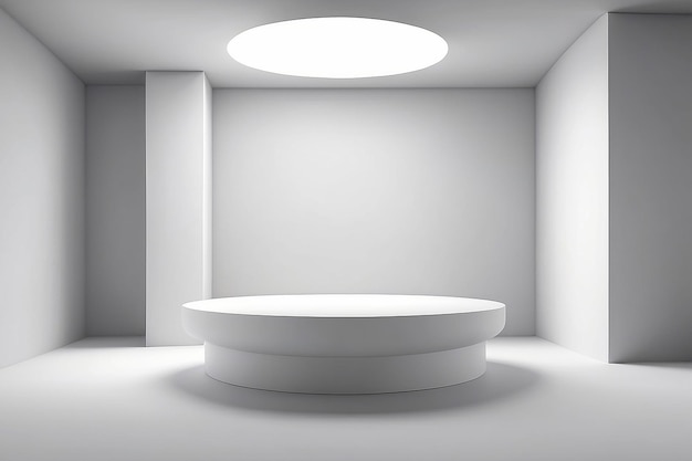 Foto abstrakter weißer 3d-studio-hintergrund für die präsentation von kosmetischen produkten