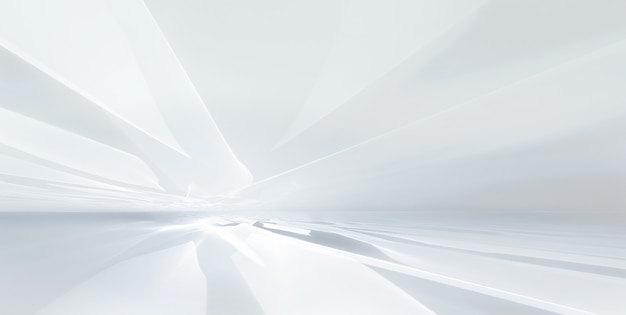 Abstrakter weißer futuristischer Hintergrund mit fraktalem Horizont