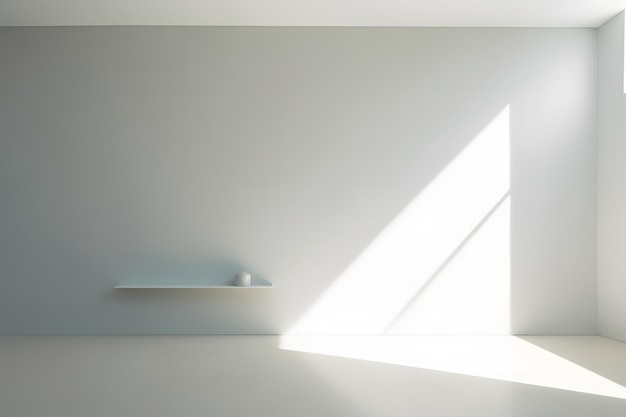 Abstrakter weißer Studiohintergrund für Produktpräsentationsraum mit Schatten Produkt anzeigen